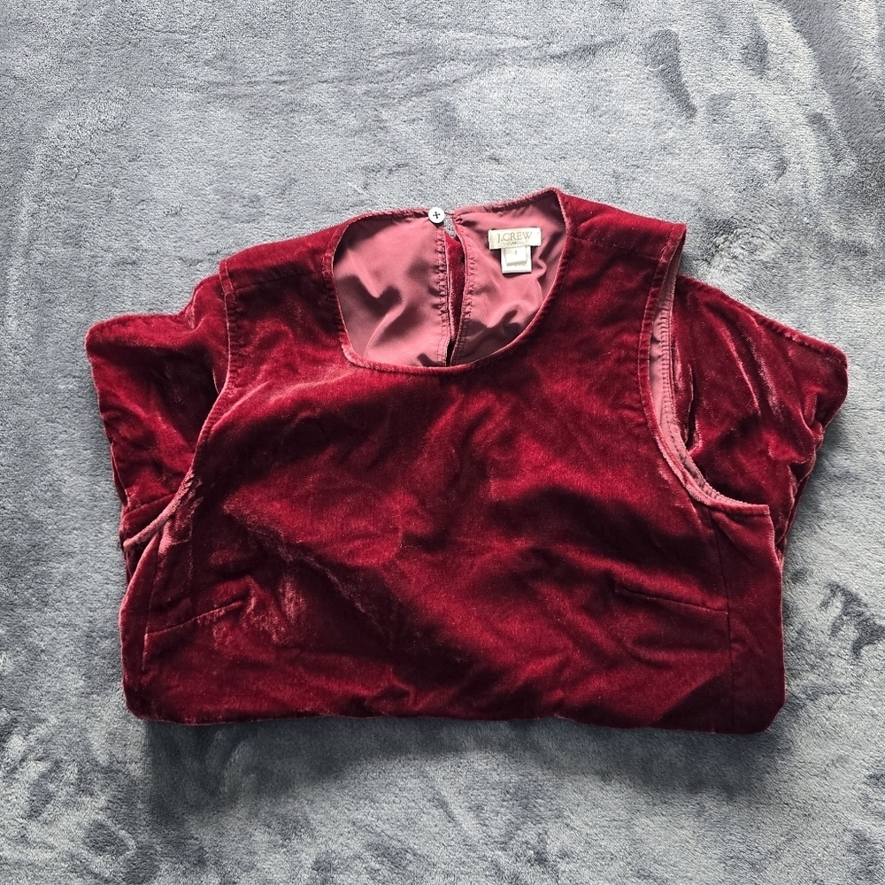 J.Crew Velvet Peplum Top Size 2
